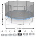 Trampolina ogrodowa 13ft/404cm z siatką zewnętrzną i drabinką Neo-Sport Neo-Sport