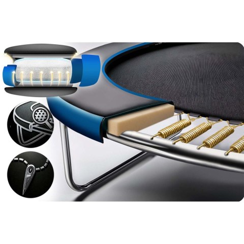 Trampolina ogrodowa 13ft/404cm z siatką zewnętrzną i drabinką Neo-Sport Neo-Sport