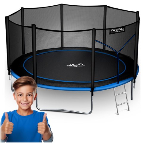 Trampolina ogrodowa 13ft/404cm z siatką zewnętrzną i drabinką Neo-Sport Neo-Sport