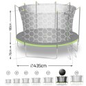 Trampolina ogrodowa 14ft/435cm z siatką wewnętrzną i drabinką Neo-Sport Neo-Sport