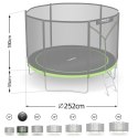 Trampolina ogrodowa 8ft/252cm z siatką zewnętrzną i drabinką Neo-Sport Neo-Sport