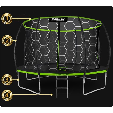 Trampolina ogrodowa profilowana 14ft/435cm z siatką wewnętrzną Neo-Sport Neo-Sport