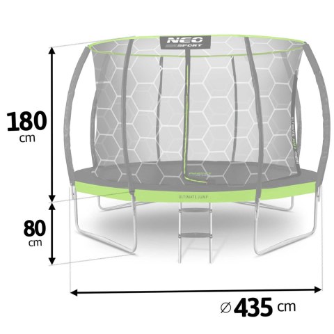 Trampolina ogrodowa profilowana 14ft/435cm z siatką wewnętrzną Neo-Sport Neo-Sport