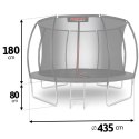 Trampolina ogrodowa profilowana 14ft/435cm z siatką wewnętrzną Neo-Sport Neo-Sport