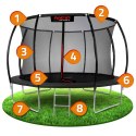 Trampolina ogrodowa profilowana 14ft/435cm z siatką wewnętrzną Neo-Sport Neo-Sport