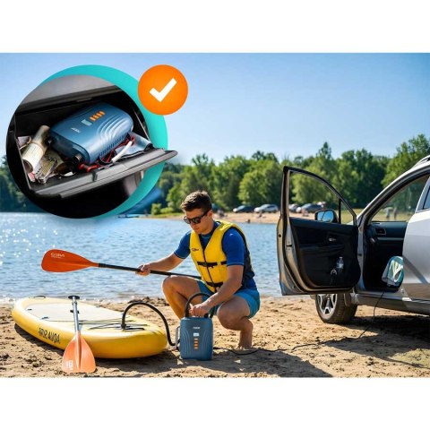 Pompka elektryczna do materaca pontonu SUPa + 6 przejściówek 12V Neo-Sport NS-713 Neo-Sport