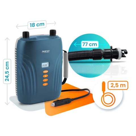 Pompka elektryczna do materaca pontonu SUPa + 6 przejściówek 12V Neo-Sport NS-713 Neo-Sport