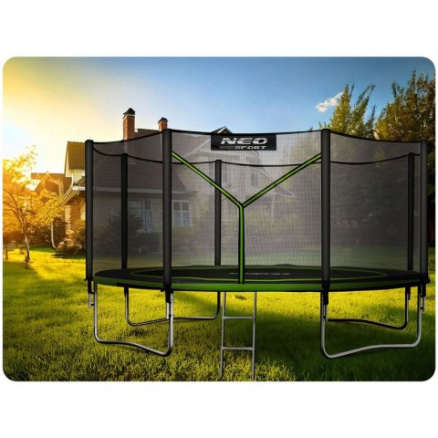 Trampolina ogrodowa 14ft/435cm z siatką zewnętrzną i drabinką Neo-Sport Neo-Sport