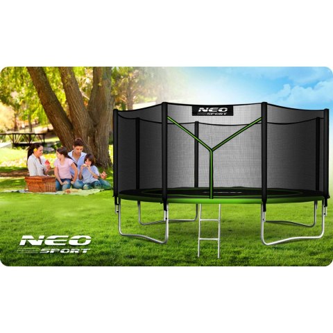Trampolina ogrodowa 14ft/435cm z siatką zewnętrzną i drabinką Neo-Sport Neo-Sport