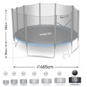 Trampolina ogrodowa 15ft/465cm z siatką zewnętrzną i drabinką Neo-Sport Neo-Sport