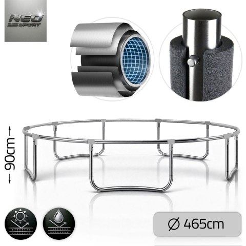 Trampolina ogrodowa 15ft/465cm z siatką zewnętrzną i drabinką Neo-Sport Neo-Sport
