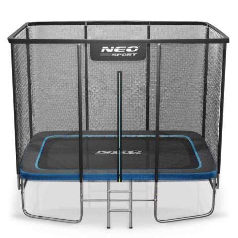 Trampolina ogrodowa prostokątna 10x7ft/305x213cm z siatką zewnętrzną i drabinką Neo-Sport Neo-Sport