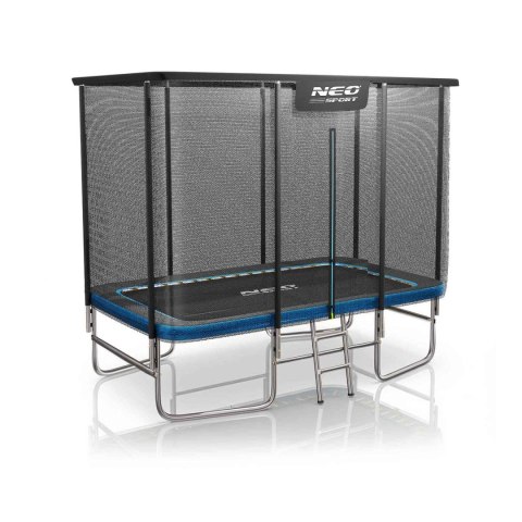 Trampolina ogrodowa prostokątna 10x7ft/305x213cm z siatką zewnętrzną i drabinką Neo-Sport Neo-Sport