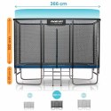 Trampolina ogrodowa prostokątna 12x8ft/366x244cm z siatką zewnętrzną i drabinką Neo-Sport Neo-Sport