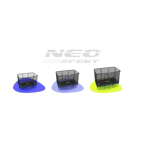 Trampolina ogrodowa prostokątna 12x8ft/366x244cm z siatką zewnętrzną i drabinką Neo-Sport Neo-Sport