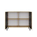 Komoda KAMARO 2D SLIM DĄB ARTISAN Lamele Front Ryflowany