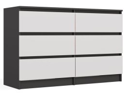Komoda Malwa M6 120 ANTRACYT / BIAŁY