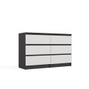 Komoda Malwa M6 120 ANTRACYT / BIAŁY
