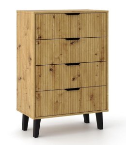 Komoda Scandi 4S SLIM DĄB ARTISAN