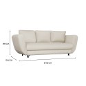 SOFA SARIS BEŻOWY NOGA CZARNA