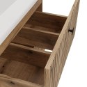 SZAFKA POD UMYWALKĘ TIGO 60 2S DĄB EVOKE 2 SZUFLADY RYFLOWANY FRONT WISZĄCA