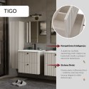 SZAFKA POD UMYWALKĘ TIGO 60 2S KASZMIR 2 SZUFLADY RYFLOWANY FRONT WISZĄCA