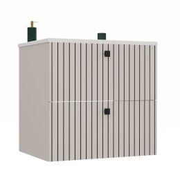 SZAFKA POD UMYWALKĘ TIGO 60 2S KASZMIR RYFLOWANY FRONT + UMYWALKA