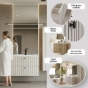 SZAFKA POD UMYWALKĘ TIGO 80 2S KASZMIR 2 SZUFLADY RYFLOWANY FRONT WISZĄCA