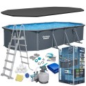 Basen ogrodowy panelowy całoroczny 732x366x132 cm 13w1 Bestawy 561CW Bestway