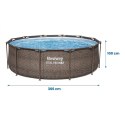 Basen ogrodowy stelażowy 366 x 100 cm zestaw 18w1 Bestway 56709 Bestway