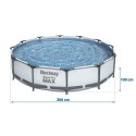 Basen ogrodowy stelażowy 366 x 76 cm 16w1 Bestway 56416 + maszynka do baniek GRATIS Bestway