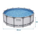 Basen ogrodowy stelażowy 396 x 122 cm 18w1 Bestway 5618W Bestway