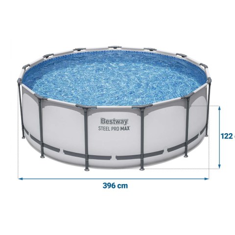 Basen ogrodowy stelażowy 396 x 122 cm 18w1 Bestway 5618W Bestway