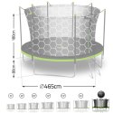 Trampolina ogrodowa 15ft/465cm z siatką wewnętrzną i drabinką Neo-Sport Neo-Sport