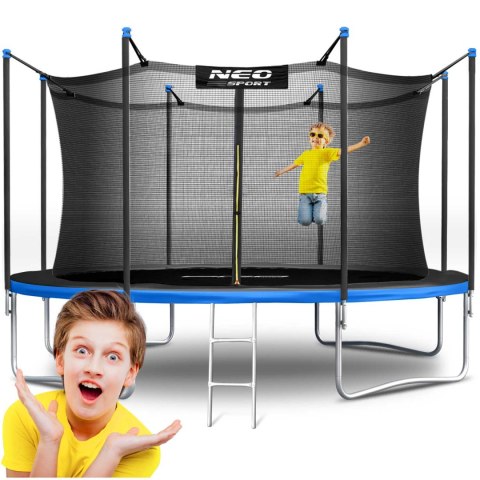 Trampolina ogrodowa 15ft/465cm z siatką wewnętrzną i drabinką Neo-Sport Neo-Sport