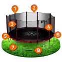 Trampolina ogrodowa 15ft/465cm z siatką zewnętrzną i drabinką Neo-Sport Neo-Sport