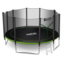 Trampolina ogrodowa 15ft/465cm z siatką zewnętrzną i drabinką Neo-Sport Neo-Sport