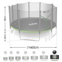 Trampolina ogrodowa 15ft/465cm z siatką zewnętrzną i drabinką Neo-Sport Neo-Sport