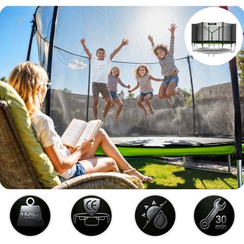 Trampolina ogrodowa 15ft/465cm z siatką zewnętrzną i drabinką Neo-Sport Neo-Sport