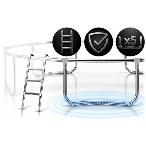 Trampolina ogrodowa 15ft/465cm z siatką zewnętrzną i drabinką Neo-Sport Neo-Sport