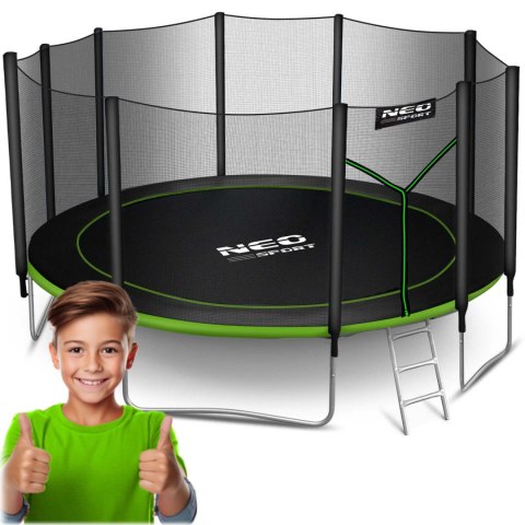 Trampolina ogrodowa 15ft/465cm z siatką zewnętrzną i drabinką Neo-Sport Neo-Sport