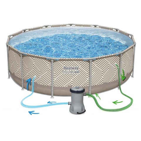 Basen ogrodowy stelażowy 396 x 107 cm 11w1 Bestway 561FY Bestway