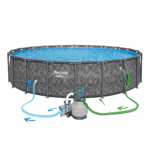 Basen ogrodowy stelażowy 610 x 132 cm 11w1 Bestway 561KE Bestway