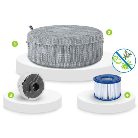 Dmuchane SPA Lay-Z Bali Grey 6 osobowe Bestway 6001N Bestway
