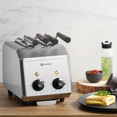 Toster kanapkowy z timerem podwójny 1200W- Hendi 261163