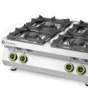 Kuchnia gazowa stołowa 4-palnikowa Kitchen Line 2x 6kW 2x 3.5kW Hendi 227381