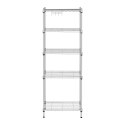 Regał magazynowy druciany ażurowy kolor szary 150x55x35cm do 150kg