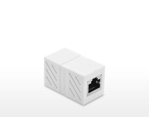 Złączka łącznik kabli sieciowych skrętki RJ45 biały