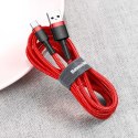 Wytrzymały elastyczny kabel przewód USB USB-C QC3.0 2A 2M czerwony