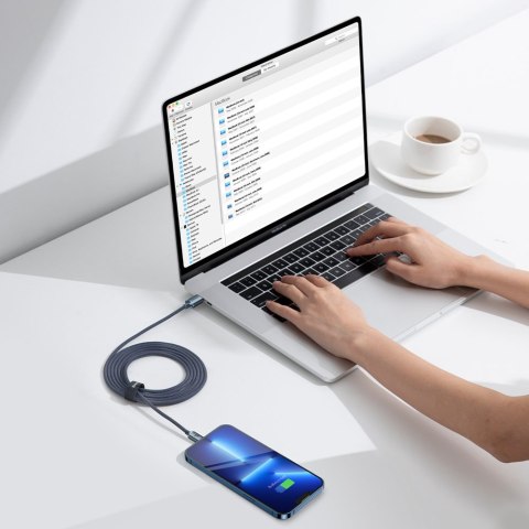 Kabel przewód do szybkiego ładowania i transferu danych USB-C Iphone Lightning 20W 2m czarny
